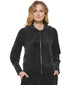 Women's Velour Logo-Tape Zip-Front Hoodie